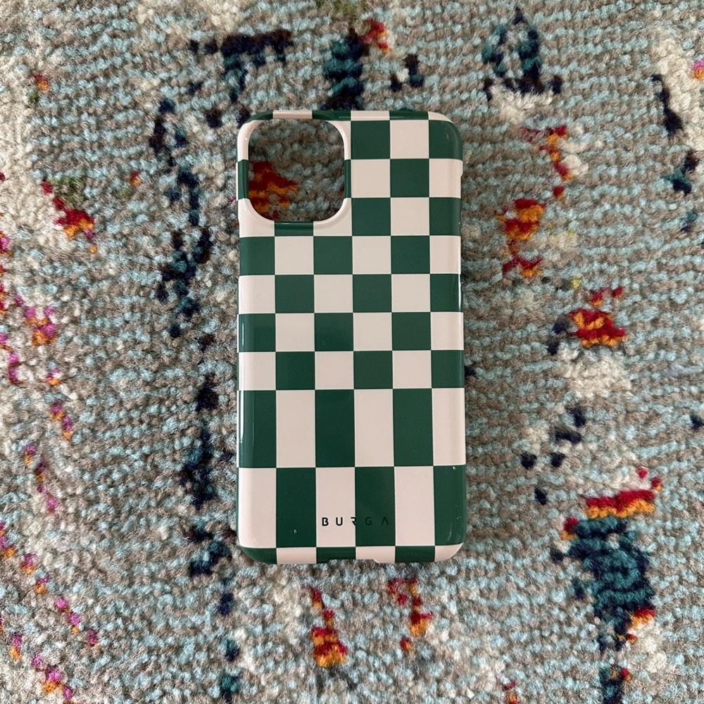 BURGA Green Checkered Phone Case